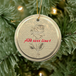 Goldene Feiertagssaison Keramik Ornament