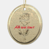 Goldene Feiertagssaison Keramik Ornament (Links)