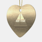 Goldene Feiertagssaison Keramik Ornament (Links)