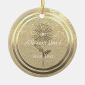 Goldene Feiertagssaison Keramik Ornament (Vorne)