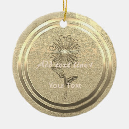 Goldene Feiertagssaison Keramik Ornament