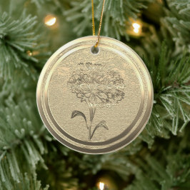 Goldene Feiertagssaison Keramik Ornament