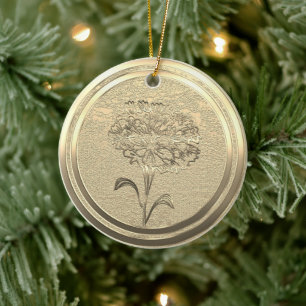 Goldene Feiertagssaison Keramik Ornament