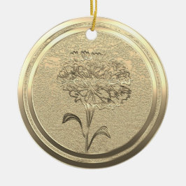 Goldene Feiertagssaison Keramik Ornament