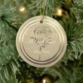 Goldene Feiertagssaison Keramik Ornament