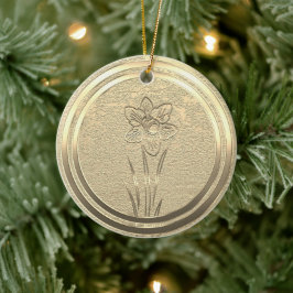 Goldene Feiertagssaison Keramik Ornament