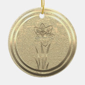 Goldene Feiertagssaison Keramik Ornament (Vorne)