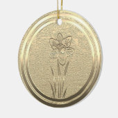 Goldene Feiertagssaison Keramik Ornament (Links)