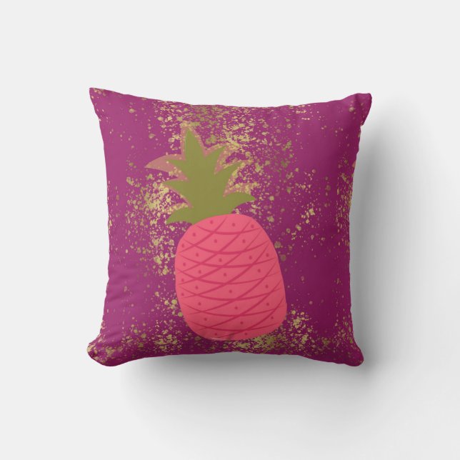 Goldene Feiertagssaison Kissen (Vorderseite)