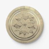 Goldene Feiertagssaison Pappteller (Vorderseite)