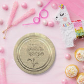 Goldene Feiertagssaison Pappteller (Party)