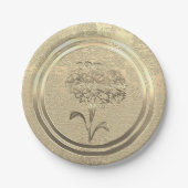 Goldene Feiertagssaison Pappteller (Vorderseite)