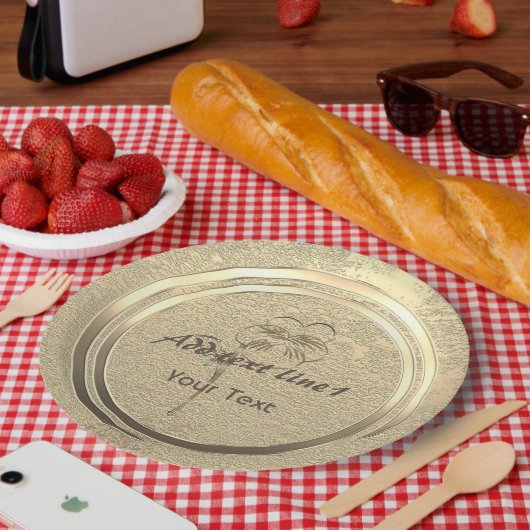 Goldene Feiertagssaison Pappteller (Picknick)