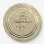 Goldene Feiertagssaison Pappteller (Vorderseite)