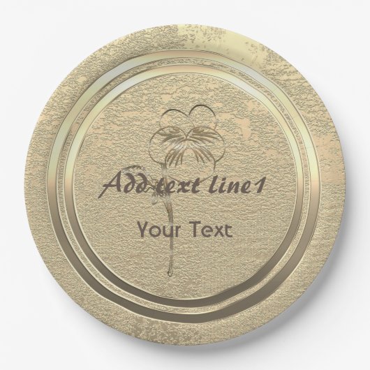 Goldene Feiertagssaison Pappteller (Vorderseite)