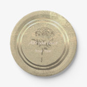 Goldene Feiertagssaison Pappteller (Vorderseite)