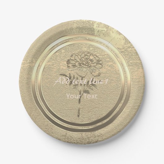 Goldene Feiertagssaison Pappteller (Vorderseite)