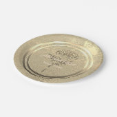 Goldene Feiertagssaison Pappteller (Schrägansicht)