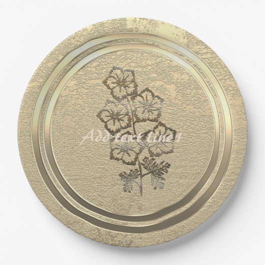 Goldene Feiertagssaison Pappteller (Vorderseite)