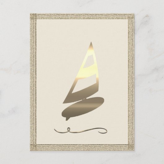 Goldene Feiertagssaison Postkarte (Vorderseite)