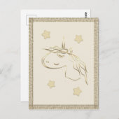 Goldene Feiertagssaison Postkarte (Vorne/Hinten)