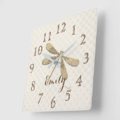 Goldene Feiertagssaison Quadratische Wanduhr (Winkel)