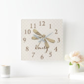 Goldene Feiertagssaison Quadratische Wanduhr (Zuhause)