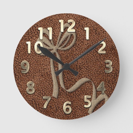 Goldene Feiertagssaison Runde Wanduhr (Vorderseite)