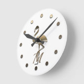 Goldene Feiertagssaison Runde Wanduhr (Winkel)