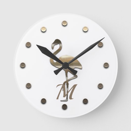 Goldene Feiertagssaison Runde Wanduhr (Vorderseite)