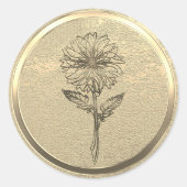 Goldene Feiertagssaison Runder Aufkleber (Vorderseite)