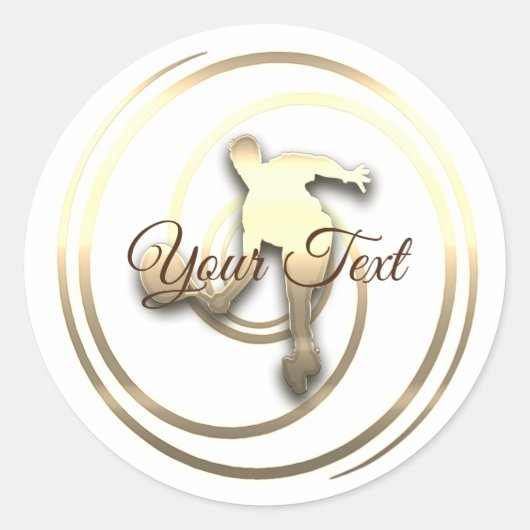 Goldene Feiertagssaison Runder Aufkleber (Vorderseite)