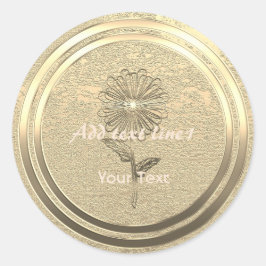 Goldene Feiertagssaison Runder Aufkleber