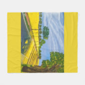 Goldene Felder und Pfad Fleecedecke (Vorderseite (Horizontal))