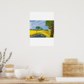 Goldene Felder und Pfad Poster (Küche)