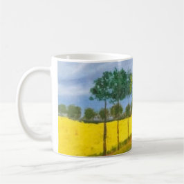 Goldene Felder und Weg Kaffeetasse