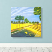 Goldene Felder und Weg Leinwanddruck (Insitu (Holzboden))