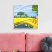 Goldene Felder und Weg Leinwanddruck (Insitu (Wohnzimmer))