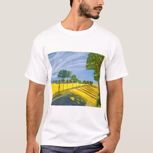 Goldene Felder und Weg T-Shirt (Vorderseite)