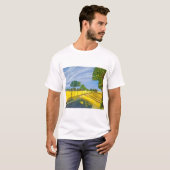 Goldene Felder und Weg T-Shirt (Vorne ganz)