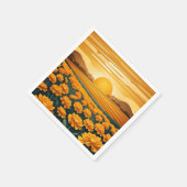 Goldene Felder von Marigolds Serviette (Ecke)