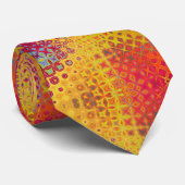 Goldene, fette geometrisch gemusterte Krawatte (Gerollt)