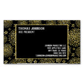 Goldene Feuerwerke Stil Seven Line Custom Magnetische Visitenkarte (Vorderseite)