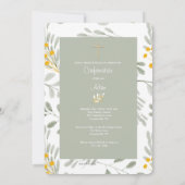 Goldene Field-Blume Foto Einladung (Rückseite)