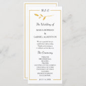Goldene Filiale Trendy typography Wedding Programm (Vorne/Hinten)