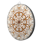Goldene Filigree-Flake auf Weiß Dartscheibe (Vorderseite rechts)