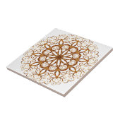 Goldene Filigree-Flake auf Weiß Fliese (Seite)