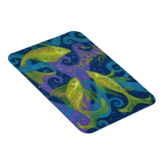 Goldene Fische Fischen Unterwasser Magnet (Rechte Seite)