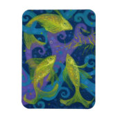 Goldene Fische Fischen Unterwasser Magnet (Vertikal)