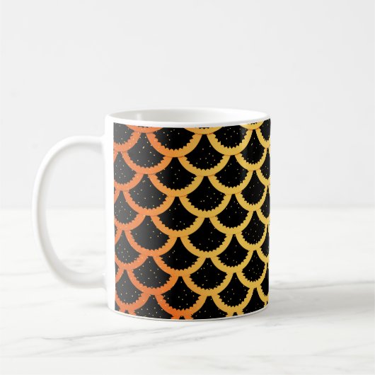 Goldene Fischwaage Kaffeetasse (Links)